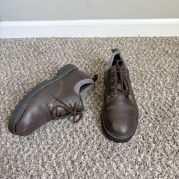 Skechers Chunky Platform Lug Sole Shoes Mens 9 Brown Leather Oxford Vintage Y2K main image 9